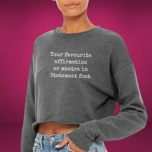personalised crop sweater