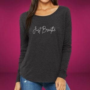 just breathe t-shirt